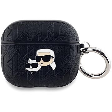 

Karl Lagerfeld PU Embossed Karl and Choupette Heads Pouzdro pro AirPods 3 Black
