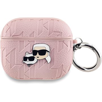 

Karl Lagerfeld PU Embossed Karl and Choupette Heads Pouzdro pro AirPods 3 Pink
