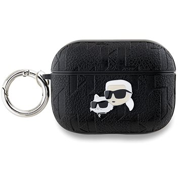 

Karl Lagerfeld PU Embossed Karl and Choupette Heads Pouzdro pro AirPods Pro 2 Black