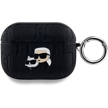 

Karl Lagerfeld PU Embossed Karl and Choupette Heads Pouzdro pro AirPods Pro Black