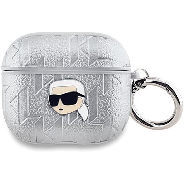 

Karl Lagerfeld PU Embossed Karl Head Pouzdro pro AirPods 3 Silver