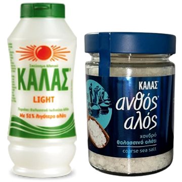 

KALAS LIGHT Jemná mořská sůl 375 g, obsahuje o 51 % méně soli + Květinová Hrubá 300 g