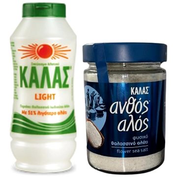 

KALAS LIGHT Jemná mořská sůl 375 g, obsahuje o 51 % méně soli + Květinová 300 g