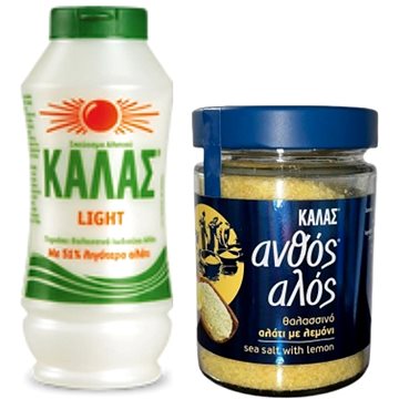 

KALAS LIGHT Jemná mořská sůl 375 g, obsahuje o 51 % méně soli + Květinová s citronem 300 g