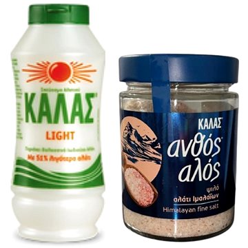 

KALAS LIGHT Jemná mořská sůl 375 g, obsahuje o 51 % méně soli + Himalájská jemná sůl 300 g