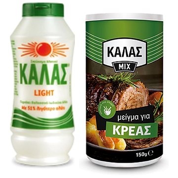 

KALAS LIGHT Jemná mořská sůl 375 g, obsahuje o 51 % méně soli+ směs na maso 150 g