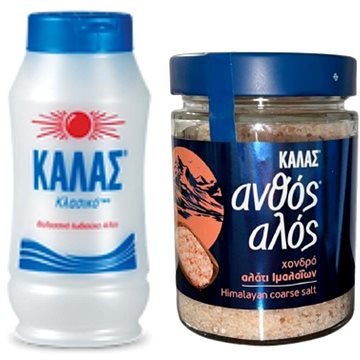 

KALAS mořská sůl Jemná CLASSIC 400 g + Himalájská hrubá sůl 300 g