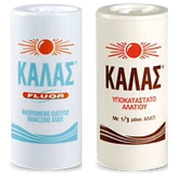 

KALAS FLUOR Jemná fluorovaná jodovaná mořská sůl 250 g + Jemná 250 g, obsahuje jen 1 / 3 soli