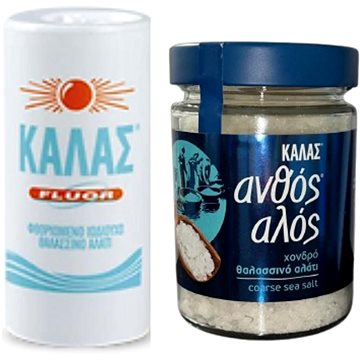 

KALAS FLUOR Jemná fluorovaná jodovaná mořská sůl 250 g + Květinová Hrubá 300 g