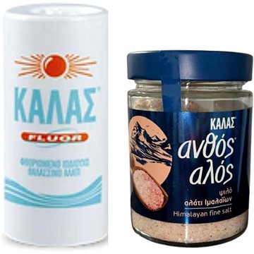 

KALAS FLUOR Jemná fluorovaná jodovaná mořská sůl 250 g + Himalájská jemná sůl 300 g