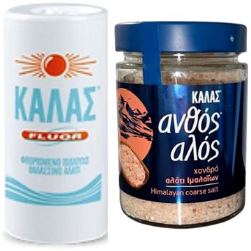 

KALAS FLUOR Jemná fluorovaná jodovaná mořská sůl 250 g + Himalájská hrubá sůl 300 g