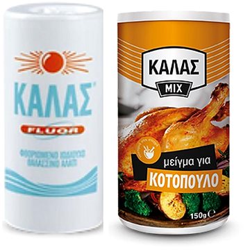 

KALAS FLUOR Jemná fluorovaná jodovaná mořská sůl + směs na kuřecí maso