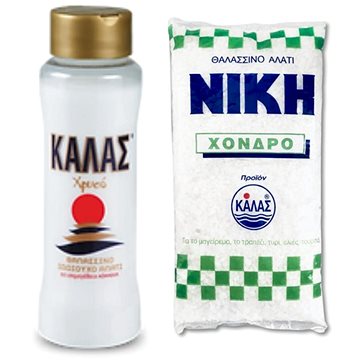 

KALAS mořská sůl GOLDEN Jemná 500 g + NIKI Hrubá jodizovaná 1 kg