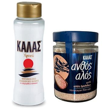 

KALAS mořská sůl GOLDEN Jemná 500 g + Himalájská jemná sůl 300 g