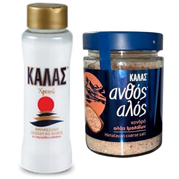 

KALAS mořská sůl GOLDEN Jemná 500 g + Himalájská hrubá sůl 300 g