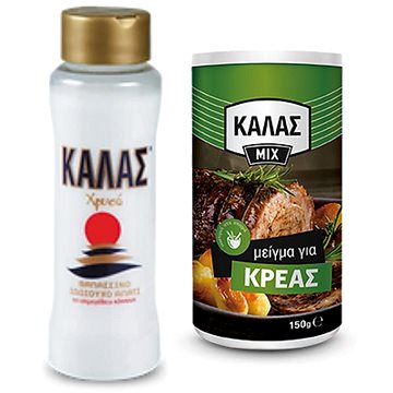

KALAS mořská sůl GOLDEN Jemná 500 g + směs na maso 150 g