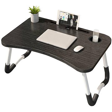 Verk Skládací stolek pod notebook - 60 × 27 × 40 cm - černý