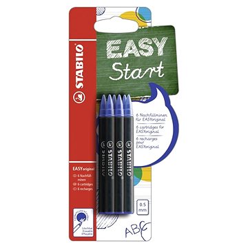 

STABILO EASY Náhradní náplň 0,5 mm, balení 6 ks, modrá