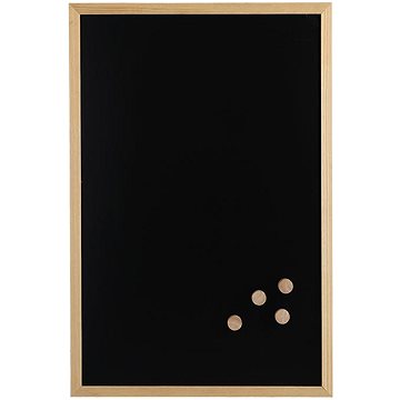 

ZELLER Křídová magnetická tabule, kov, rám borovicové dřevo 40 × 60 cm