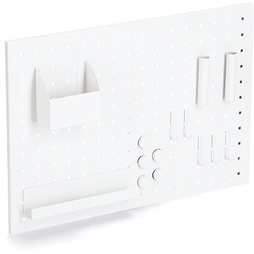 

ZELLER Tabule na poznámky, nástěnka se zásuvkami 50 × 35 cm, bílá
