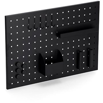 

ZELLER Tabule na poznámky, nástěnka se zásuvkami 50 × 35 cm, černá