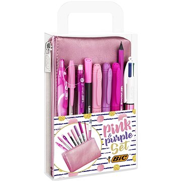 

BIC Pink & Purple Sada psacích potřeb v pouzdře