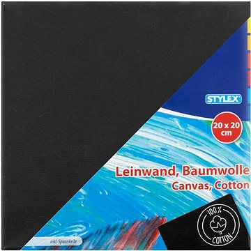 Stylex GmbH Plátno na malování černé 20 × 20 cm