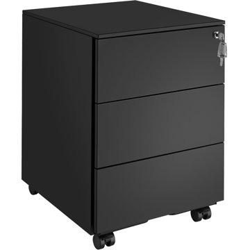

TecTake Magna se 3 zamykatelnými zásuvkami, černá