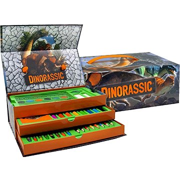TOYCOMPANY Dinorassic kufřík na kreslení 52 ks