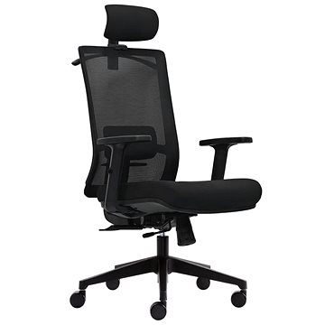 

OFFICE MORE Kancelářská židle DVIS černá s podhlavníkem