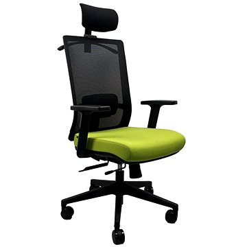 

OFFICE MORE Kancelářská židle DVIS zelená s podhlavníkem