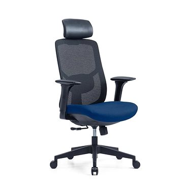 

"OFFICE MORE Kancelářská židle PYLON modrá s podhlavníkem"