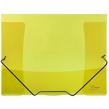 

Karton P+P Sloha s gumou průhledná - Lines žlutá