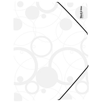 

Karton P+P Odkládací mapa 3klopy s gumou PP Black and White bílá