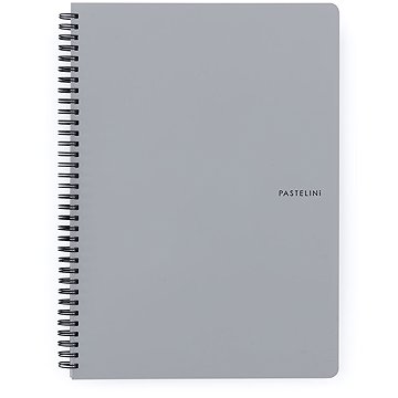 

KARTON P+P Pastelini Twin wire A4 PP šedý