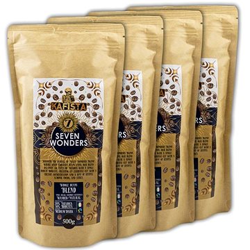 

Kafista "Seven Wonders" - Espresso Směs 70 % Arabica, 30 % Robusta, Fairtrade 4 × 500 g