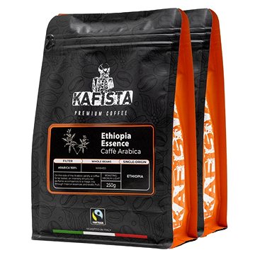 

Kafista "Ethiopia Essence" - Zrnková káva, 100% Arabica Single Origin Káva 2 × 250 g