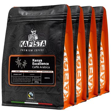 

Kafista "Kenya Excellence" - Zrnková káva, 100% Arabica, Pražená v Itálii 4 × 250 g