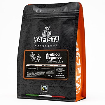 

Kafista Zrnková Káva "Arabica Elegance" – 100% Arabica směs, Pražená v Itálii 250 g
