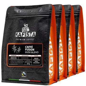 

Kafista Zrnková Káva "Café Fusion 50 /50" – Směs Arabica & Robusta, espresso 4 × 250 g
