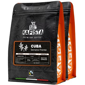 

Kafista Cuba Serrano Frente, zrnková výběrová káva, 100% Arabica, 2 × 250 g