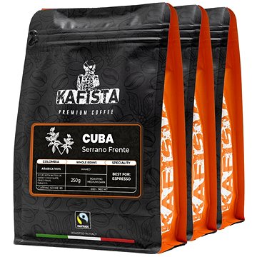 

Kafista Cuba Serrano Frente, zrnková výběrová káva, 100% Arabica, 3 × 250 g