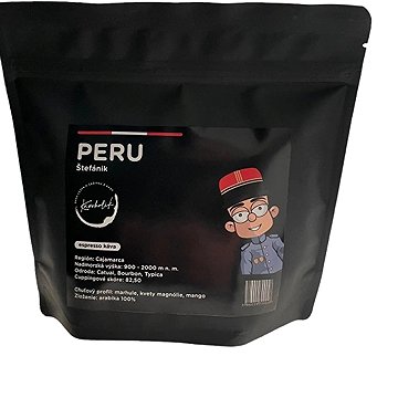 

KÁVOHOLIK, káva Štefánik - Peru, 100% arabika, 250g, zrno