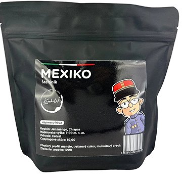 

KÁVOHOLIK, káva Štefánik - Mexiko, 100% arabika, 250g, zrno