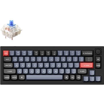 

Keychron Q2 65% Layout QMK Gateron G PRO Hot-Swappable Blue Switch, Black - US
