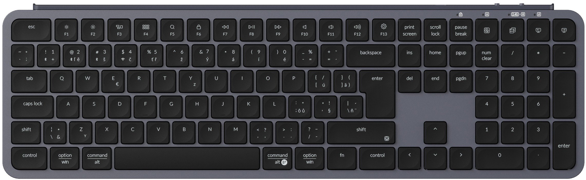 Keychron B6 Pro Wireless Keyboard - Space Gray, CZ/SK