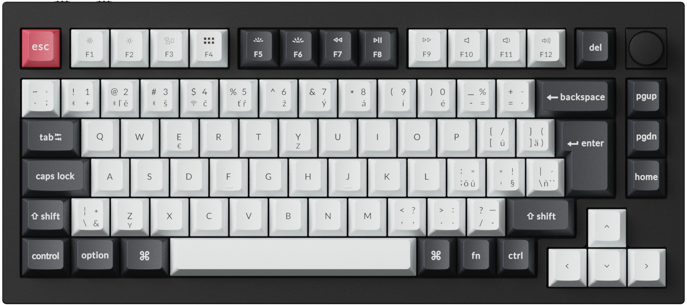 

Keychron Q1 HE Swappable RGB Backlight Nebula Switch Knob Version - Black, CZ/SK