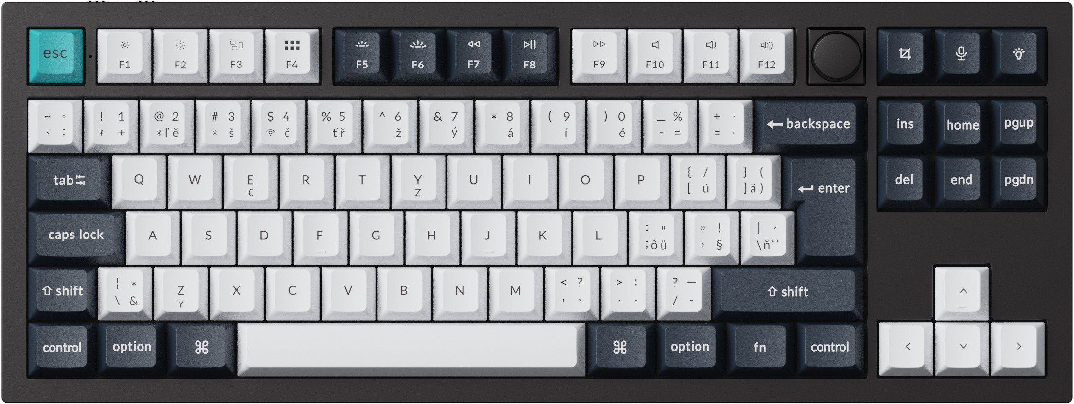 

Keychron Q3 Max Swappable RGB Backlight Red Switch Knob Version - Black, CZ/SK