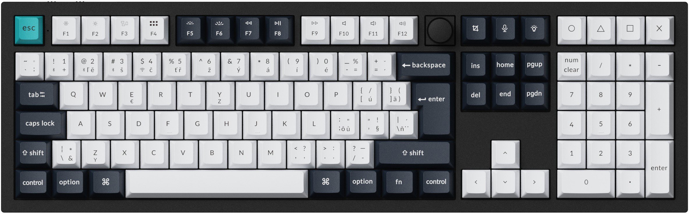 Keychron Q6 Max Swappable RGB Backlight Banana Switch Knob Version - Black, CZ/SK