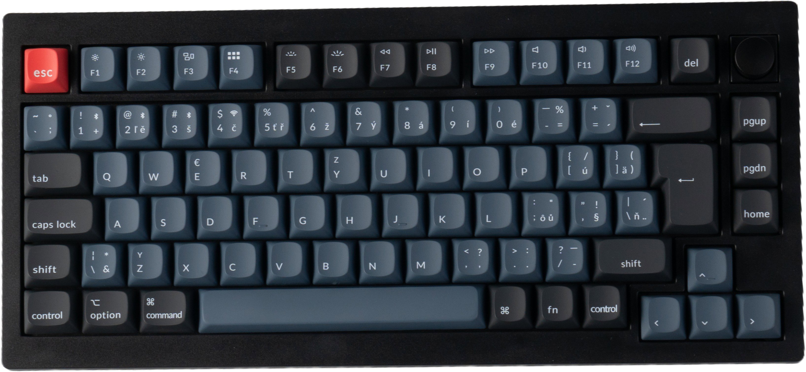 

Keychron V1 Max Swappable RGB Backlight Banana Switch - Black - Knob Version, CZ/SK
